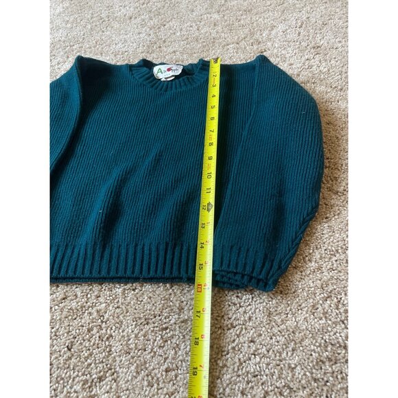 VTG A. in Apple Baby Boy Size L Baby Long Sleeve Sweater Blue Acrylic 90s - Picture 2 of 6